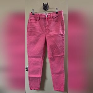 LOFT Bold Pink Ankle Jeans